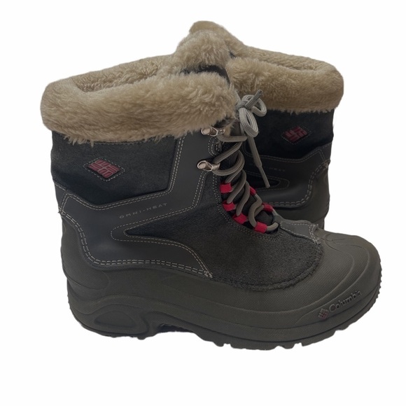 Columbia Women Teen Youth Omni-heat BY1291‑022 Winter Boots Size 7 - Gray - Picture 1 of 16